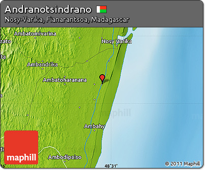 Physical Map of Andranotsindrano