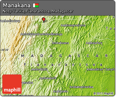 Physical Map of Manakana