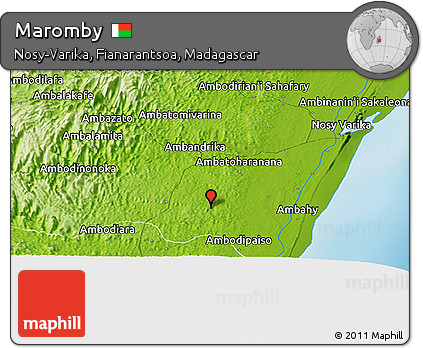 Physical Panoramic Map of Maromby