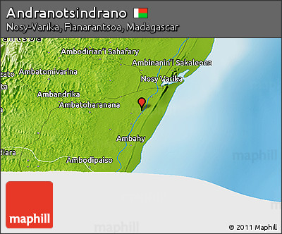 Physical Panoramic Map of Andranotsindrano