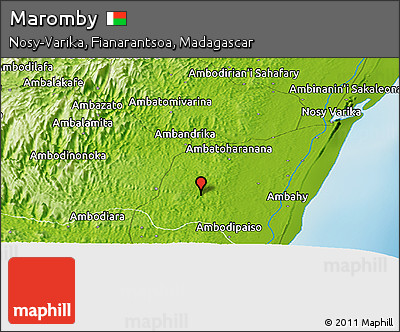 Physical Panoramic Map of Maromby