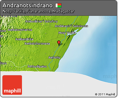 Physical Panoramic Map of Andranotsindrano