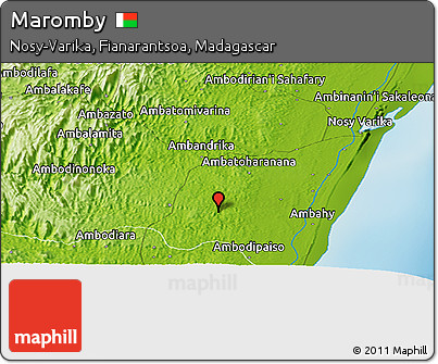 Physical Panoramic Map of Maromby