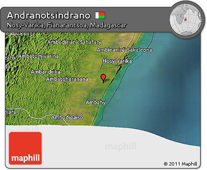 Satellite Panoramic Map of Andranotsindrano