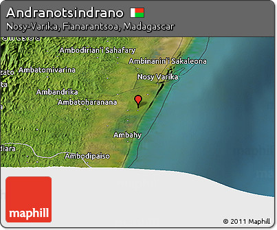 Satellite Panoramic Map of Andranotsindrano