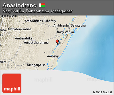 Shaded Relief Panoramic Map of Anasindrano
