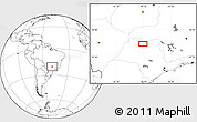 Blank Location Map of the area around 20° 32' 59" S, 49° 13' 30" W