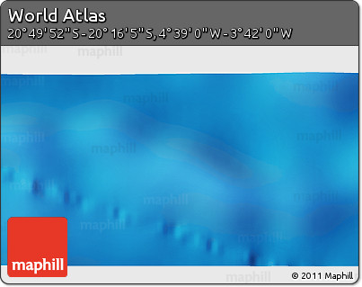 Shaded Relief 3D Map of the Area around 20° 32' 59" S, 4° 10' 30" W