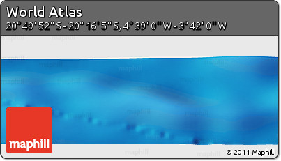 Shaded Relief Panoramic Map of the Area around 20° 32' 59" S, 4° 10' 30" W