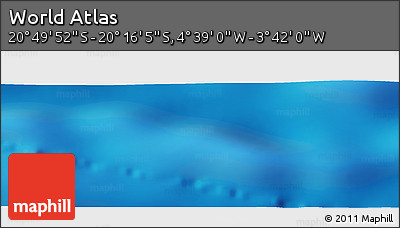 Shaded Relief Panoramic Map of the Area around 20° 32' 59" S, 4° 10' 30" W