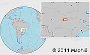 Gray Location Map of the area around 20° 32' 59" S, 50° 55' 29" W