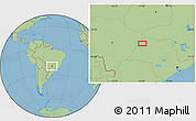 Savanna Style Location Map of the area around 20° 32' 59" S, 50° 55' 29" W