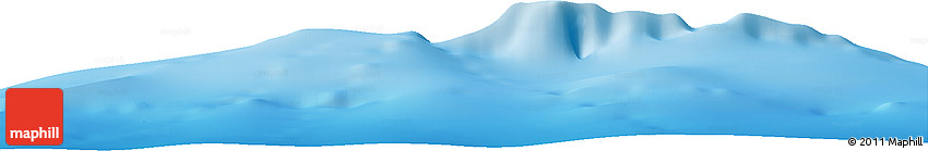Shaded Relief Horizon Map of the Area around 20° 32' 59" S, 55° 19' 30" E