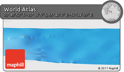Physical Panoramic Map of the Area around 20° 32' 59" S, 56° 10' 29" E