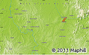 Physical Map of the area around 20° 32' 59" S, 56° 1' 29" W