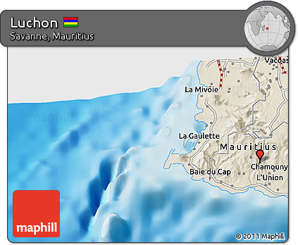 Shaded Relief 3D Map of Luchon