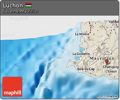 Shaded Relief 3D Map of Luchon