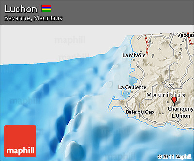 Shaded Relief 3D Map of Luchon