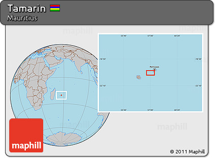 Gray Location Map of Tamarin