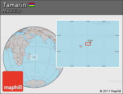 Gray Location Map of Tamarin