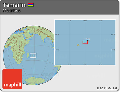 Savanna Style Location Map of Tamarin