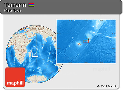 Shaded Relief Location Map of Tamarin