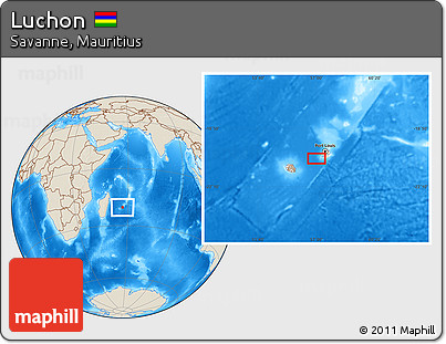 Shaded Relief Location Map of Luchon