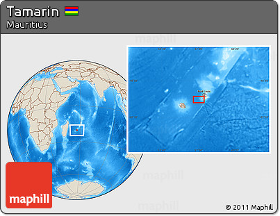 Shaded Relief Location Map of Tamarin