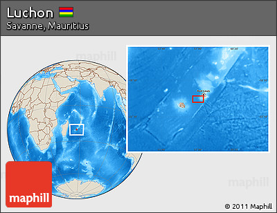 Shaded Relief Location Map of Luchon