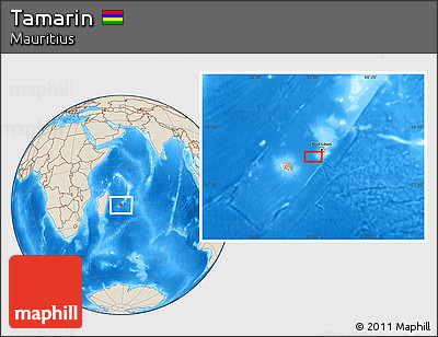 Shaded Relief Location Map of Tamarin