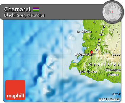 Physical Map of Chamarel