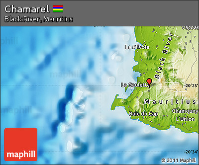 Physical Map of Chamarel