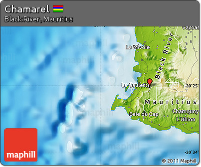 Physical Map of Chamarel