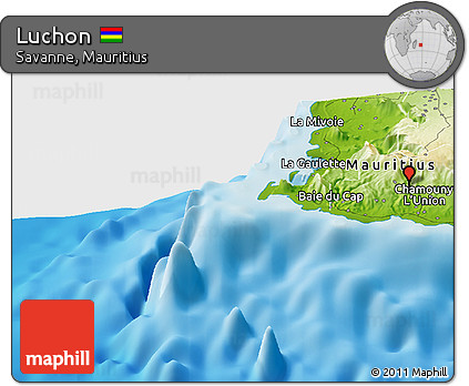 Physical Panoramic Map of Luchon