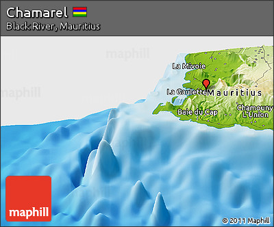 Physical Panoramic Map of Chamarel