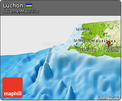 Physical Panoramic Map of Luchon