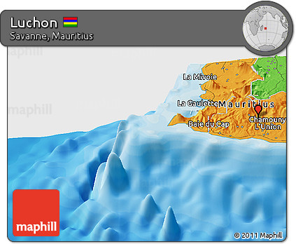 Political Panoramic Map of Luchon