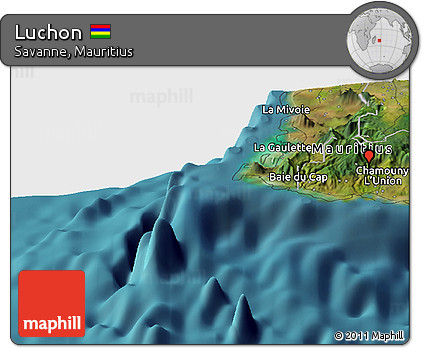 Satellite Panoramic Map of Luchon