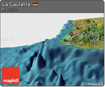 Satellite Panoramic Map of La Gaulette