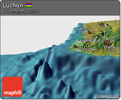 Satellite Panoramic Map of Luchon