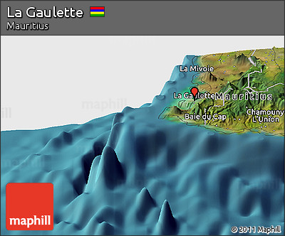Satellite Panoramic Map of La Gaulette