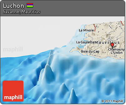 Shaded Relief Panoramic Map of Luchon