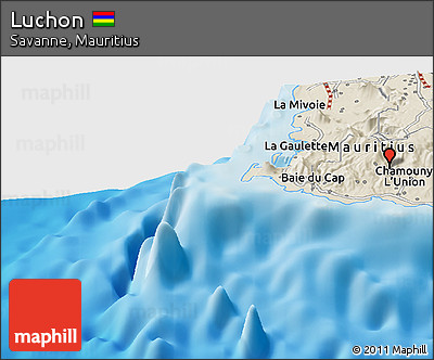 Shaded Relief Panoramic Map of Luchon