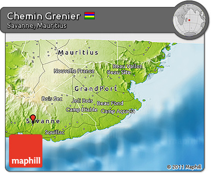 Physical 3D Map of Chemin Grenier