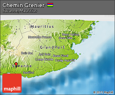 Physical 3D Map of Chemin Grenier