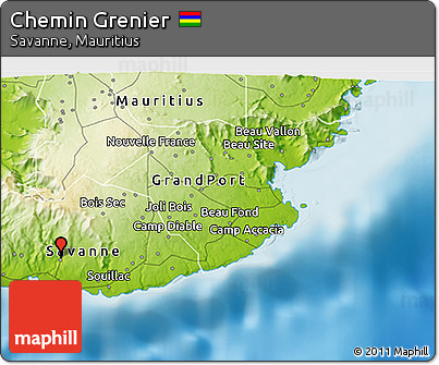 Physical 3D Map of Chemin Grenier