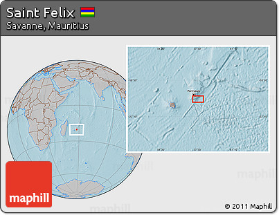 Gray Location Map of Saint Felix, hill shading
