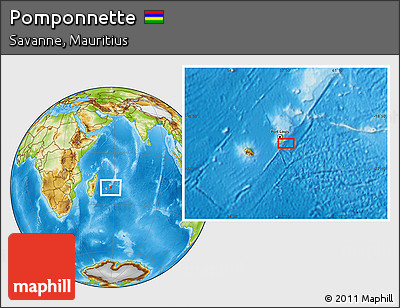 Physical Location Map of Pomponnette