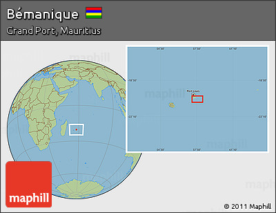 Savanna Style Location Map of Bémanique