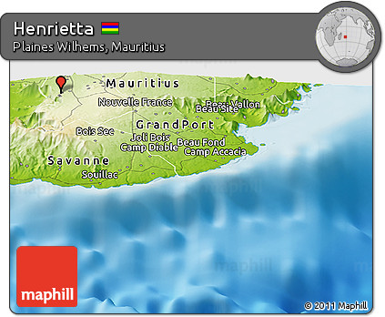 Physical Panoramic Map of Henrietta